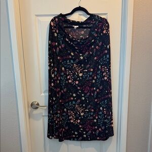 LuLaRoe Floral Maxi Skirt - Black, Pink, Blue
